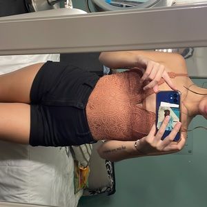 black high waist shorts